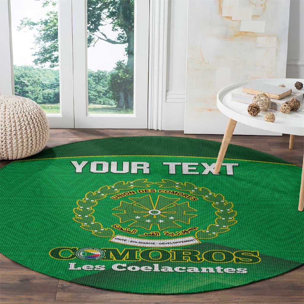 Custom Comoros Football Round Carpet Allez Les Coelacantes LT14