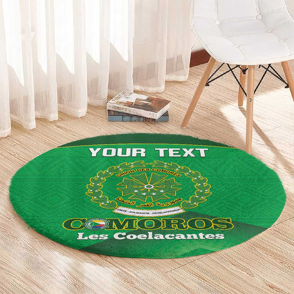 Custom Comoros Football Round Carpet Allez Les Coelacantes LT14