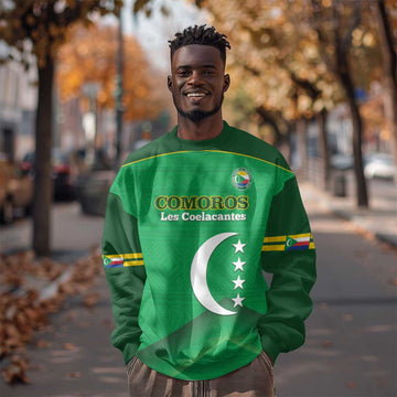 Custom Comoros Football Sweatshirt Allez Les Coelacantes LT14