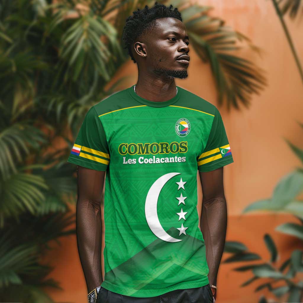 Custom Comoros Football T shirt Allez Les Coelacantes LT14