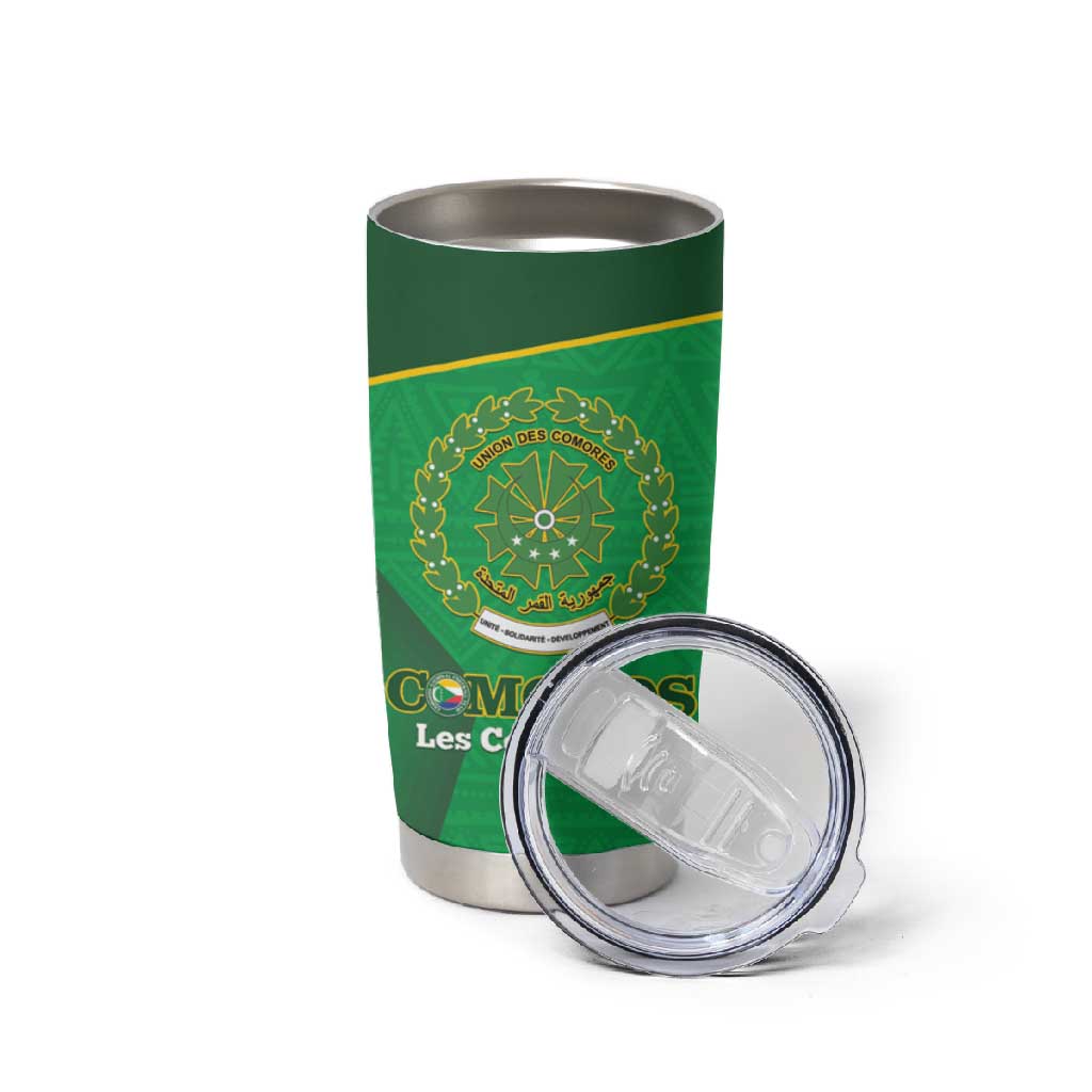 Custom Comoros Football Tumbler Cup Allez Les Coelacantes LT14