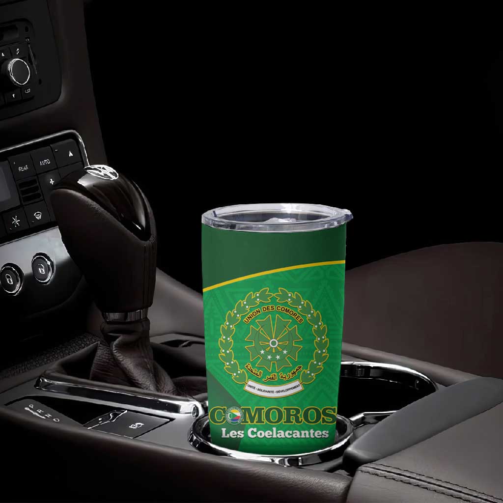 Custom Comoros Football Tumbler Cup Allez Les Coelacantes LT14