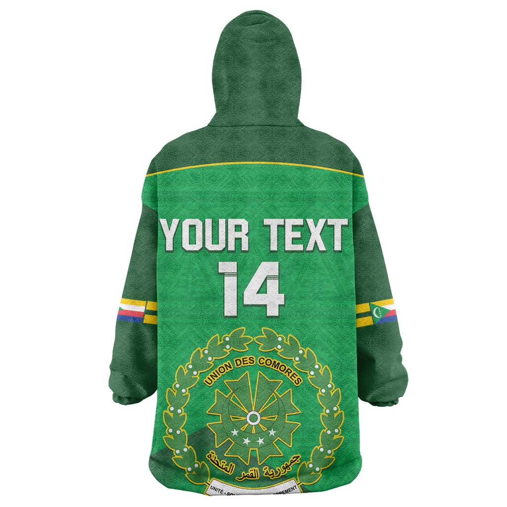 Custom Comoros Football Wearable Blanket Hoodie Allez Les Coelacantes LT14