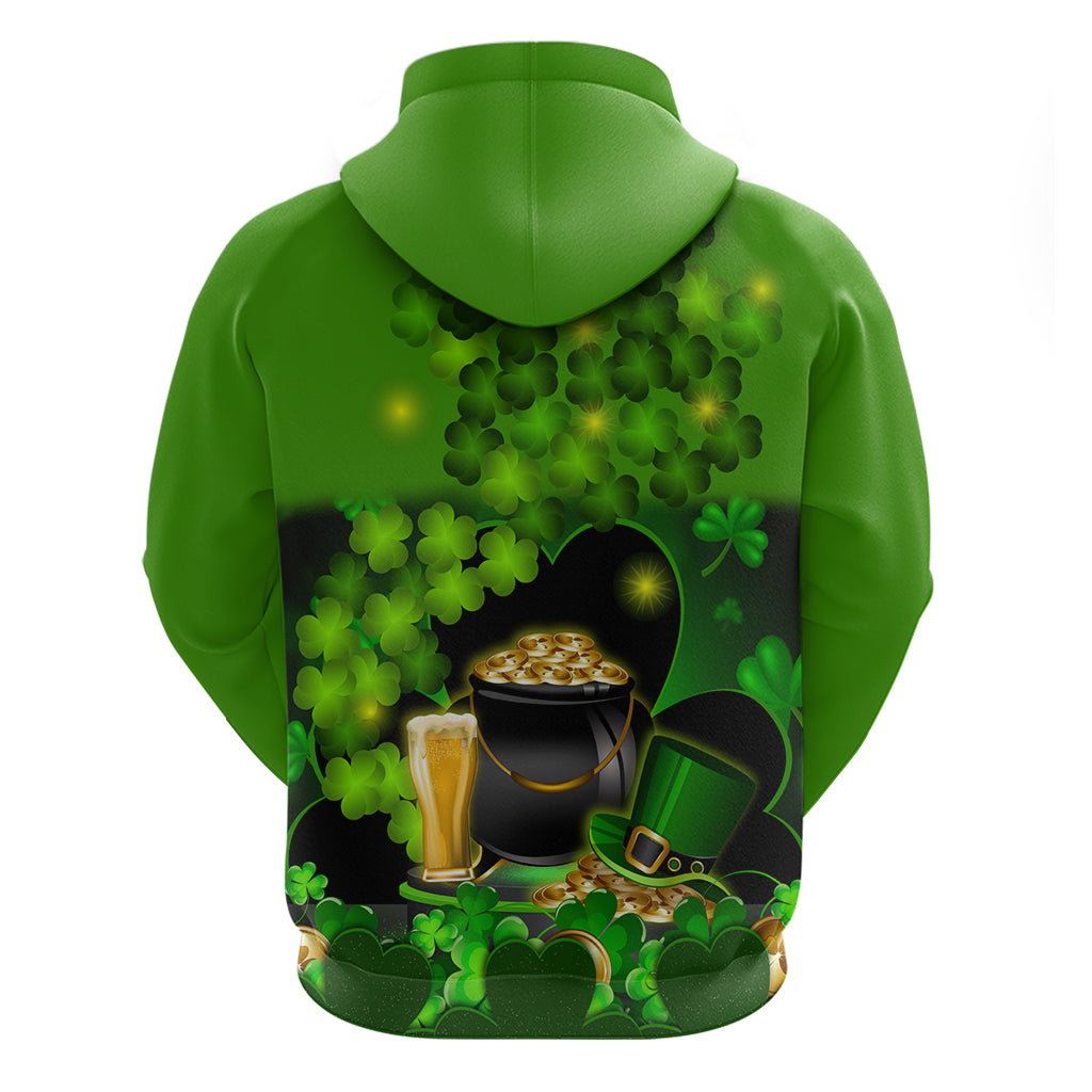 Happy St Patricks Day Hoodie La Fheile Padraig Shamrock Style LT14