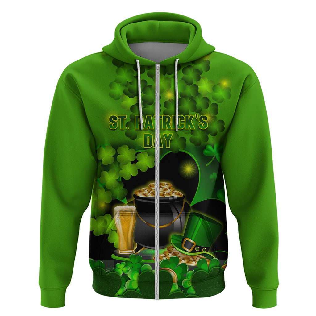 Happy St Patricks Day Hoodie La Fheile Padraig Shamrock Style LT14