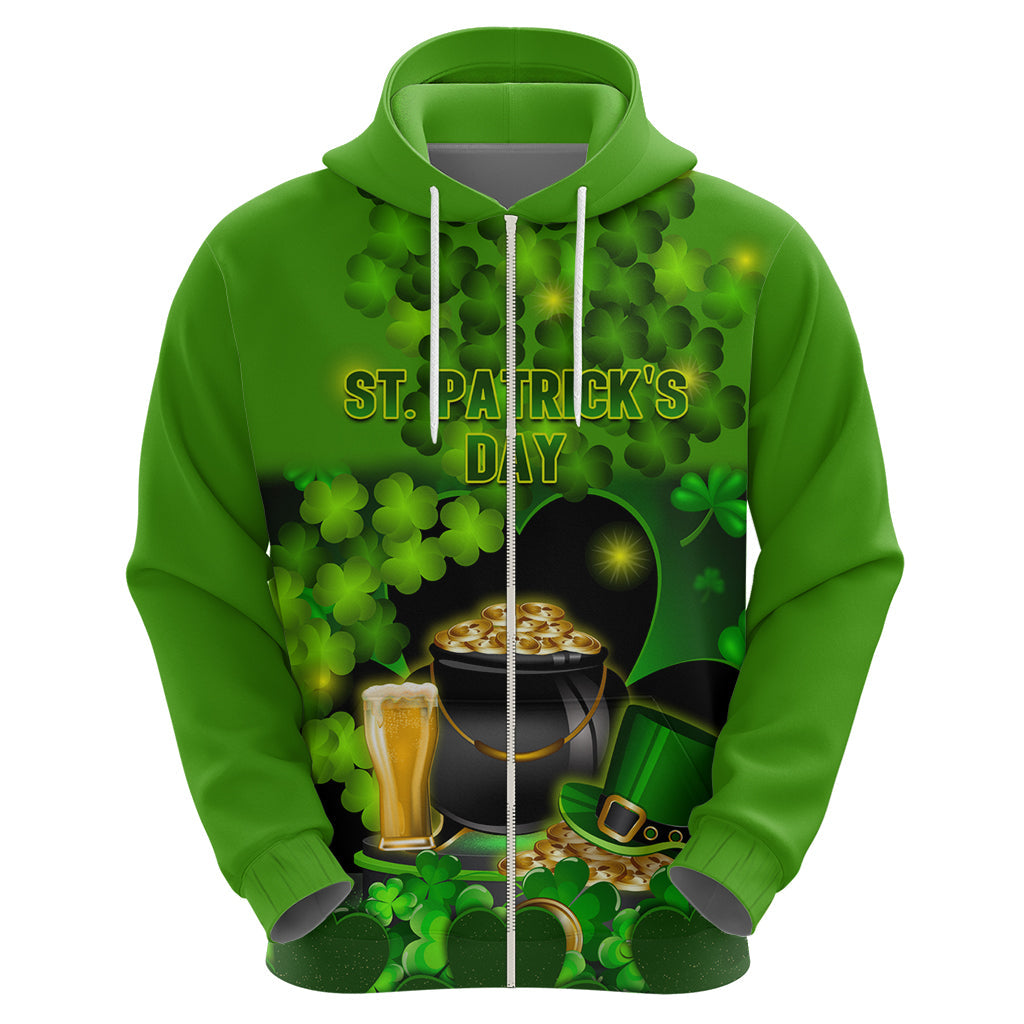 Happy St Patricks Day Hoodie La Fheile Padraig Shamrock Style LT14