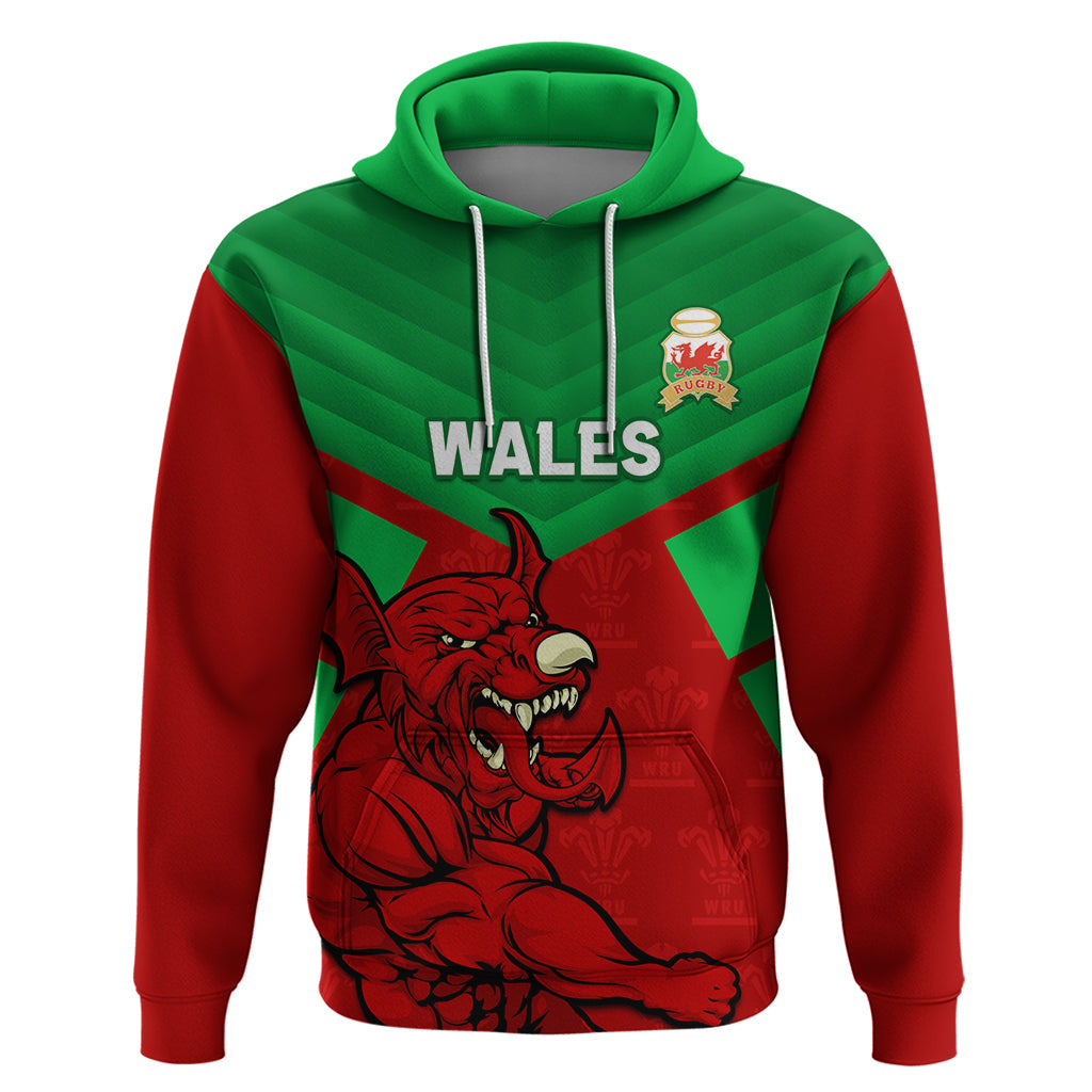 Custom Wales Rugby Hoodie 2024 Six Nations Come On Cymru Mascot Sporty LT14
