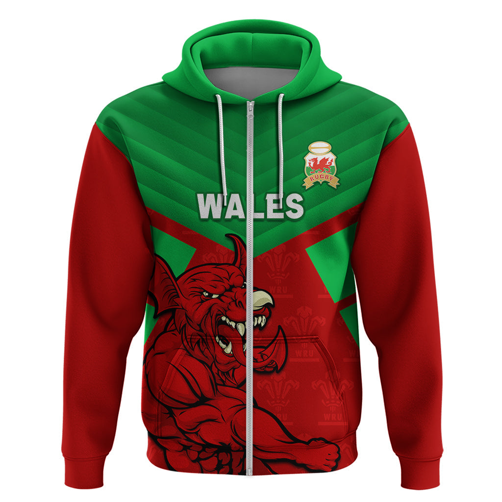 Custom Wales Rugby Hoodie 2024 Six Nations Come On Cymru Mascot Sporty LT14