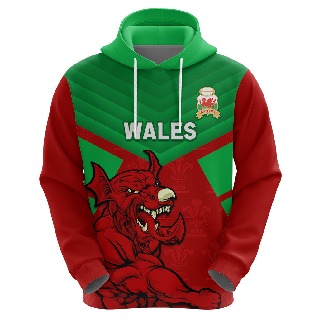 Custom Wales Rugby Hoodie 2024 Six Nations Come On Cymru Mascot Sporty LT14