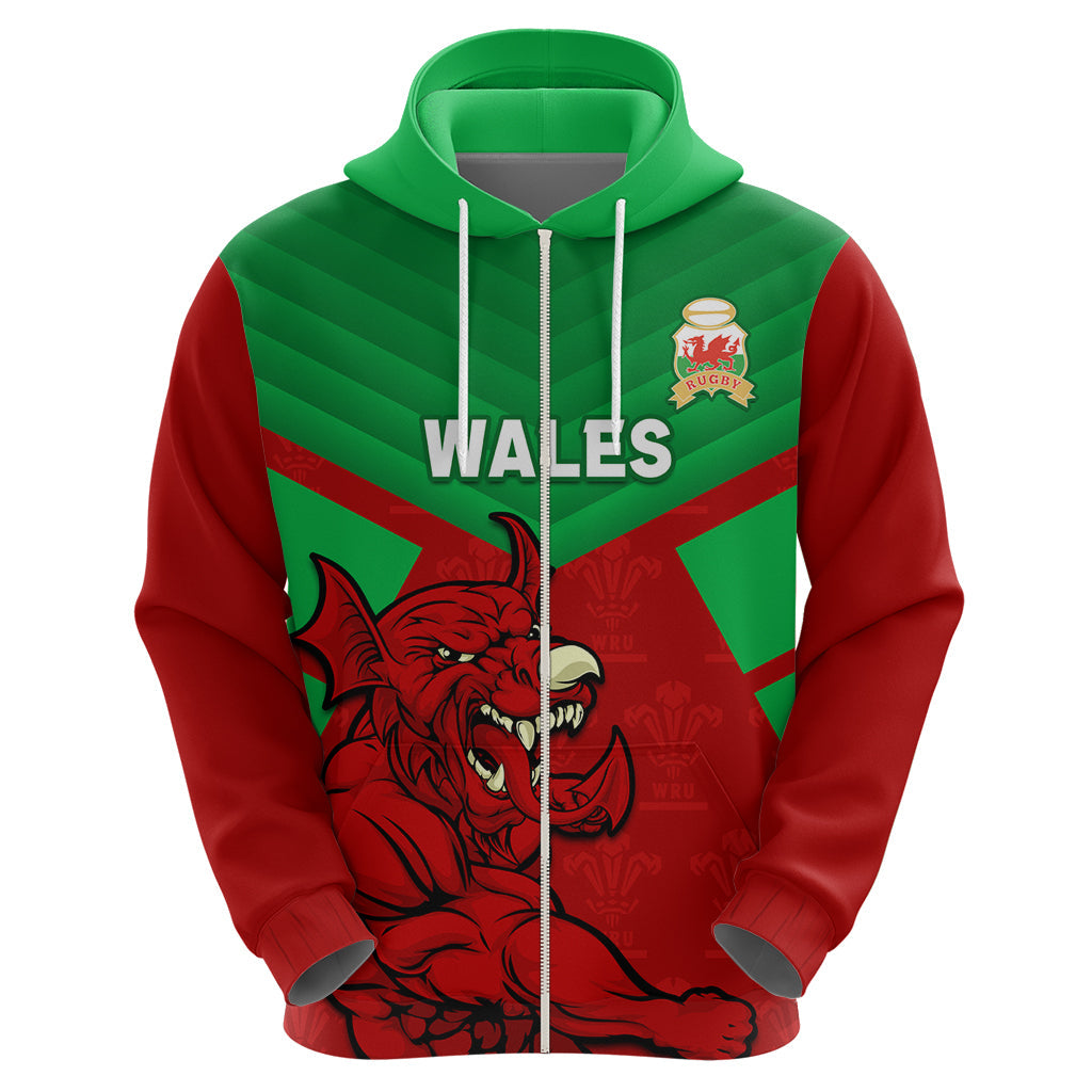Custom Wales Rugby Hoodie 2024 Six Nations Come On Cymru Mascot Sporty LT14