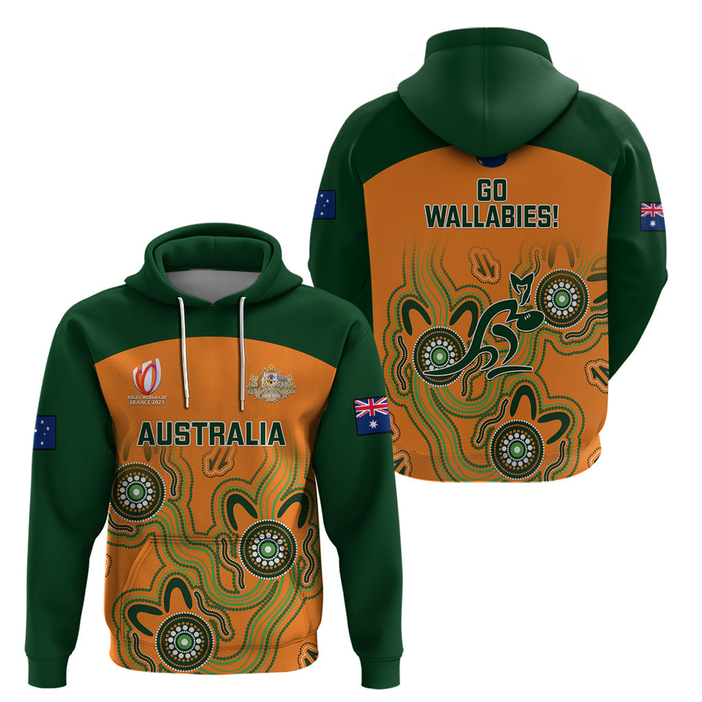 Australia Rugby Hoodie 2023 Go Wallabies Aboriginal World Cup LT14