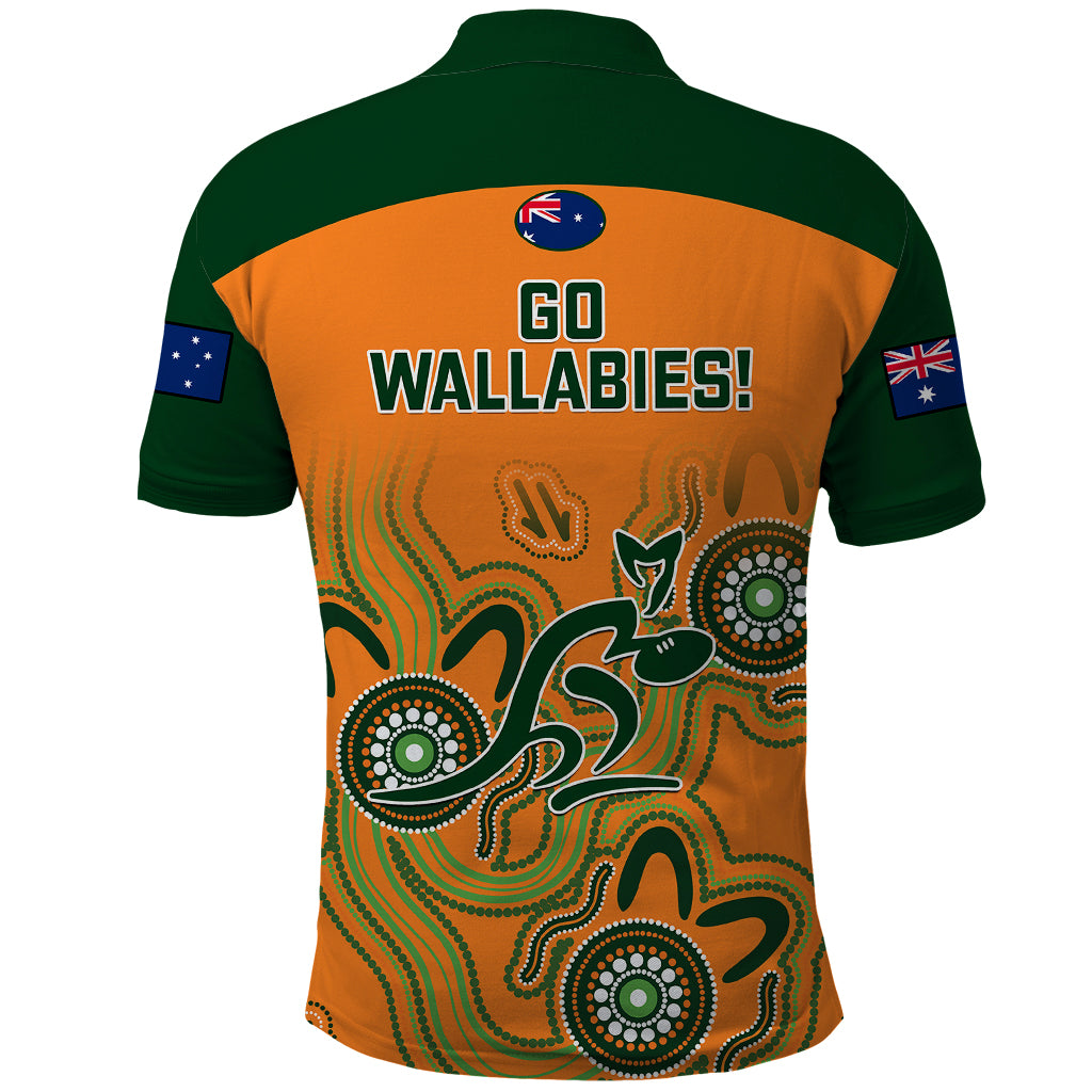 Australia Rugby Polo Shirt 2023 Go Wallabies Aboriginal World Cup LT14