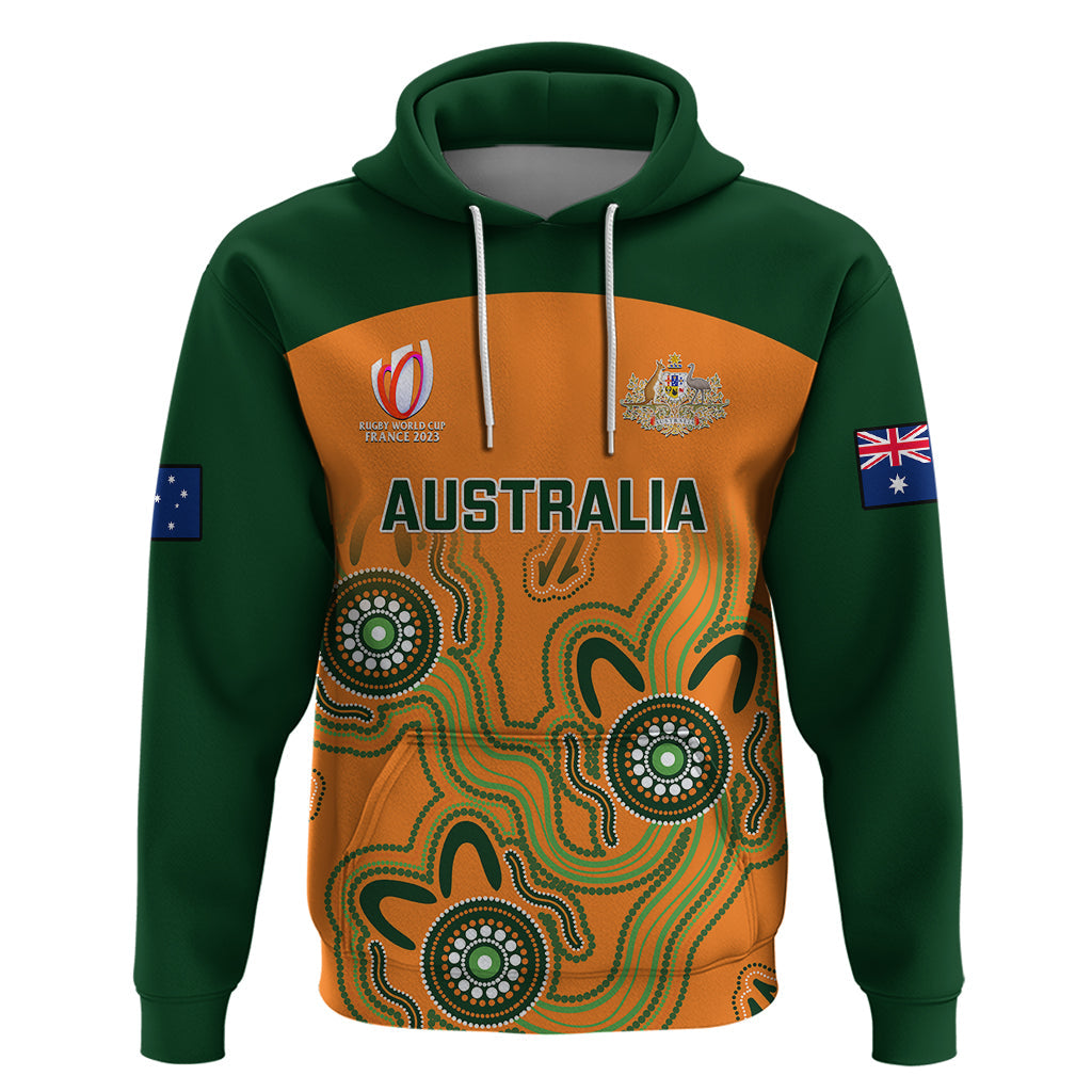 Personalised Australia Rugby Hoodie 2023 Go Wallabies Aboriginal World Cup LT14