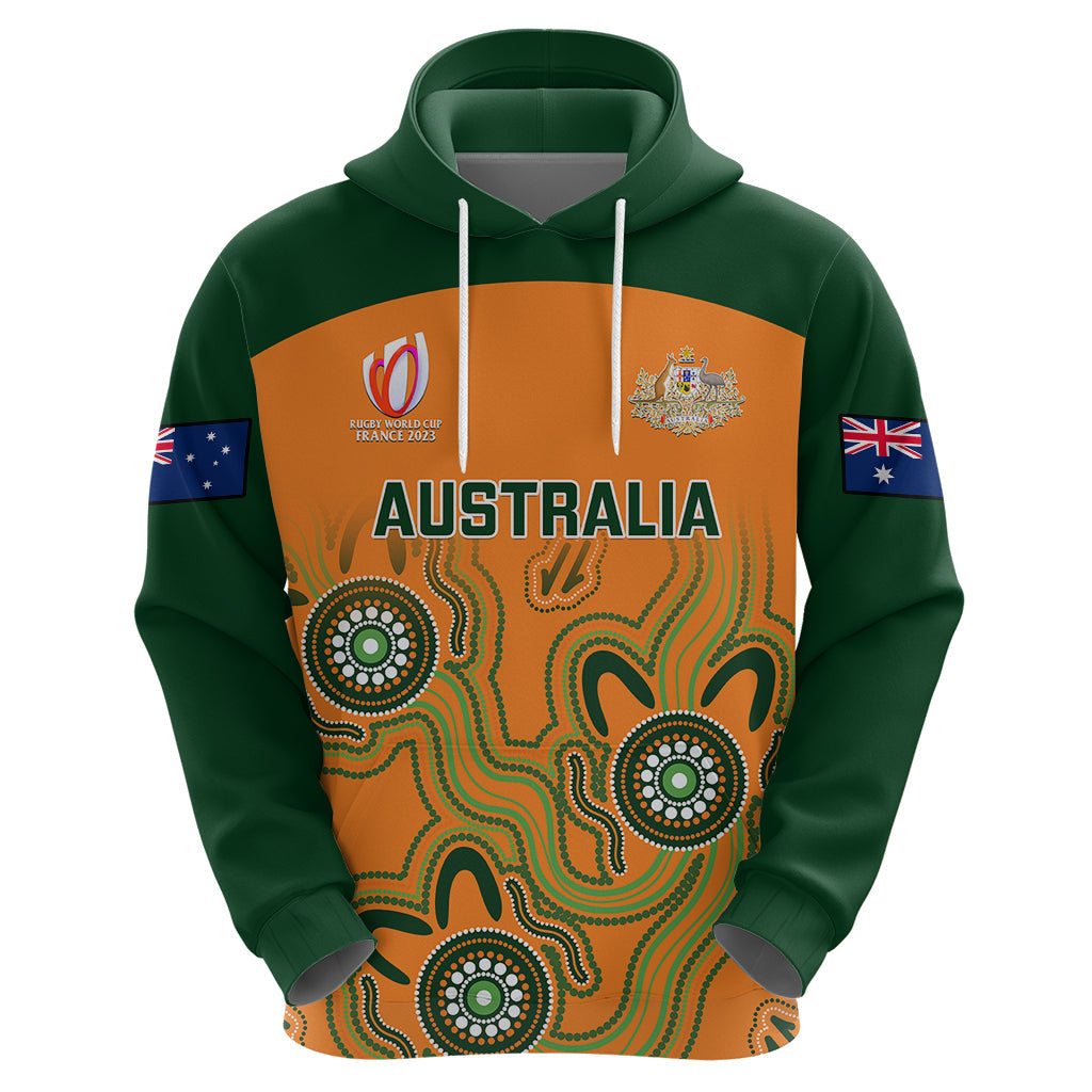 Personalised Australia Rugby Hoodie 2023 Go Wallabies Aboriginal World Cup LT14