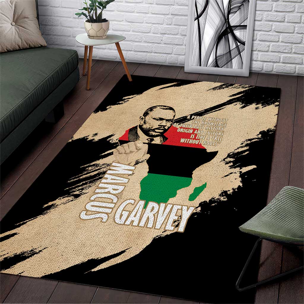 Marcus Garvey Day Area Rug UNIA Flag Mix African Map LT14