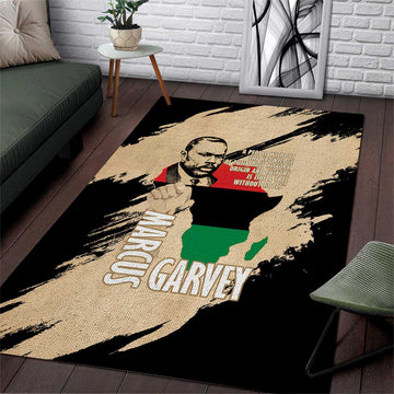 Marcus Garvey Day Area Rug UNIA Flag Mix African Map LT14