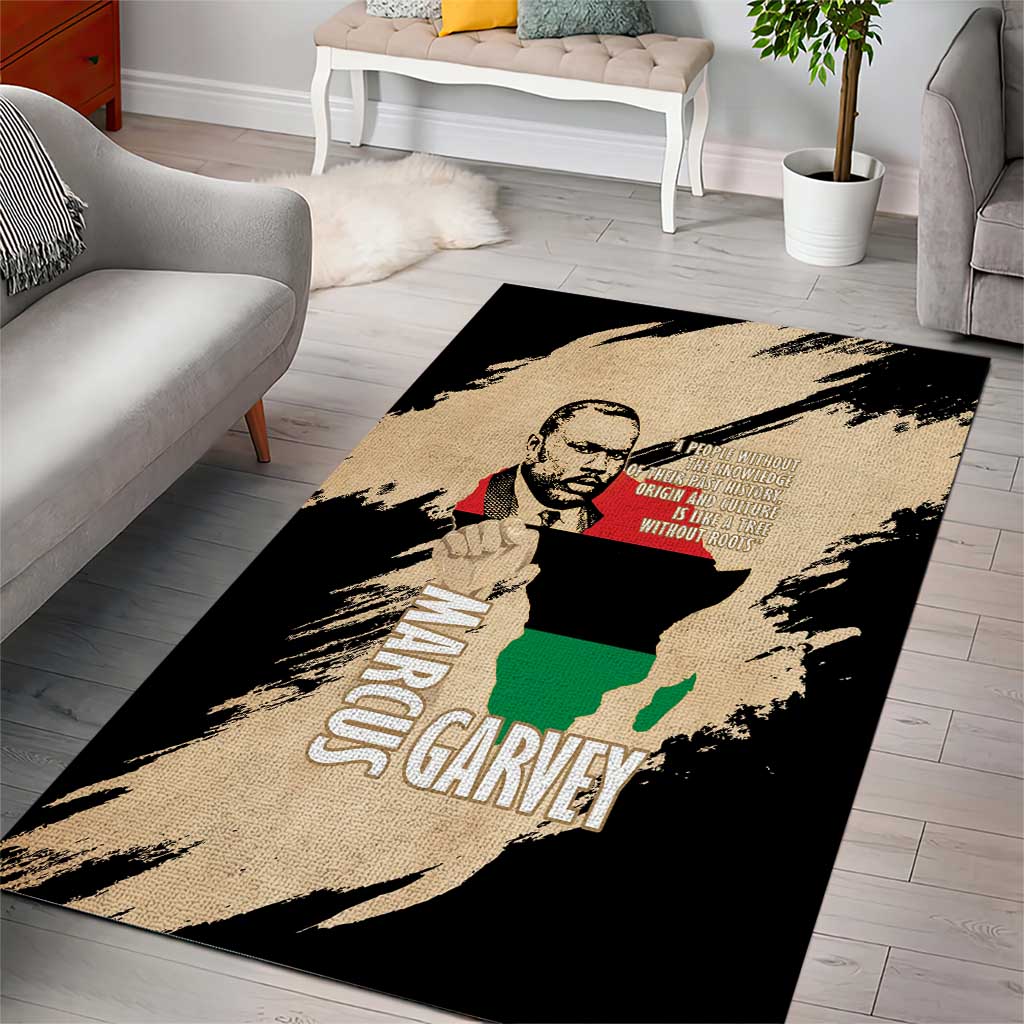 Marcus Garvey Day Area Rug UNIA Flag Mix African Map LT14
