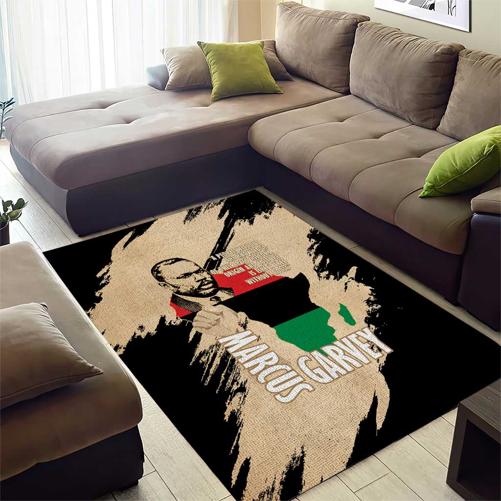 Marcus Garvey Day Area Rug UNIA Flag Mix African Map LT14