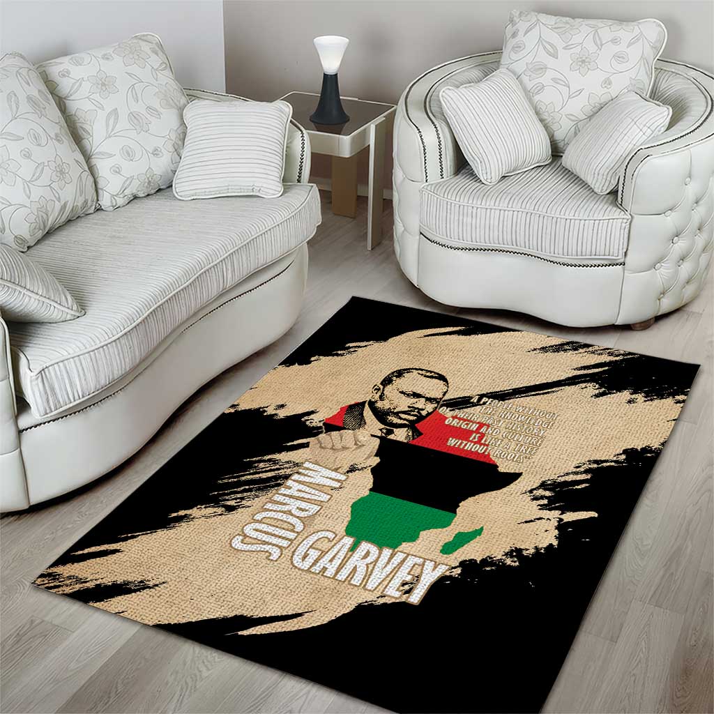 Marcus Garvey Day Area Rug UNIA Flag Mix African Map LT14