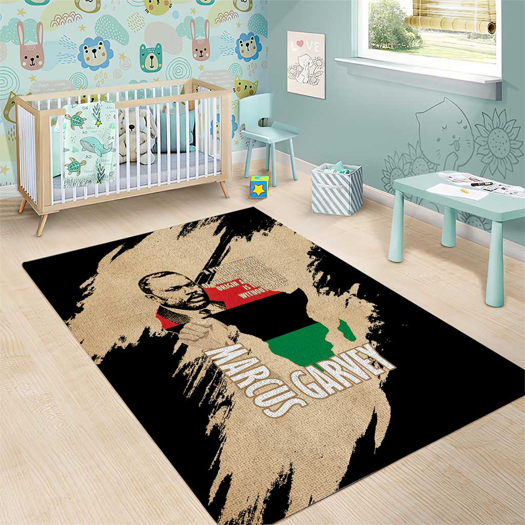 Marcus Garvey Day Area Rug UNIA Flag Mix African Map LT14