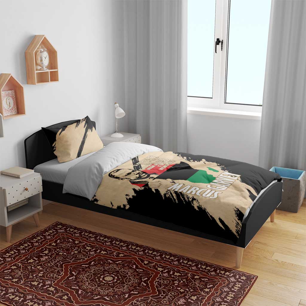 Marcus Garvey Day Bedding Set UNIA Flag Mix African Map LT14