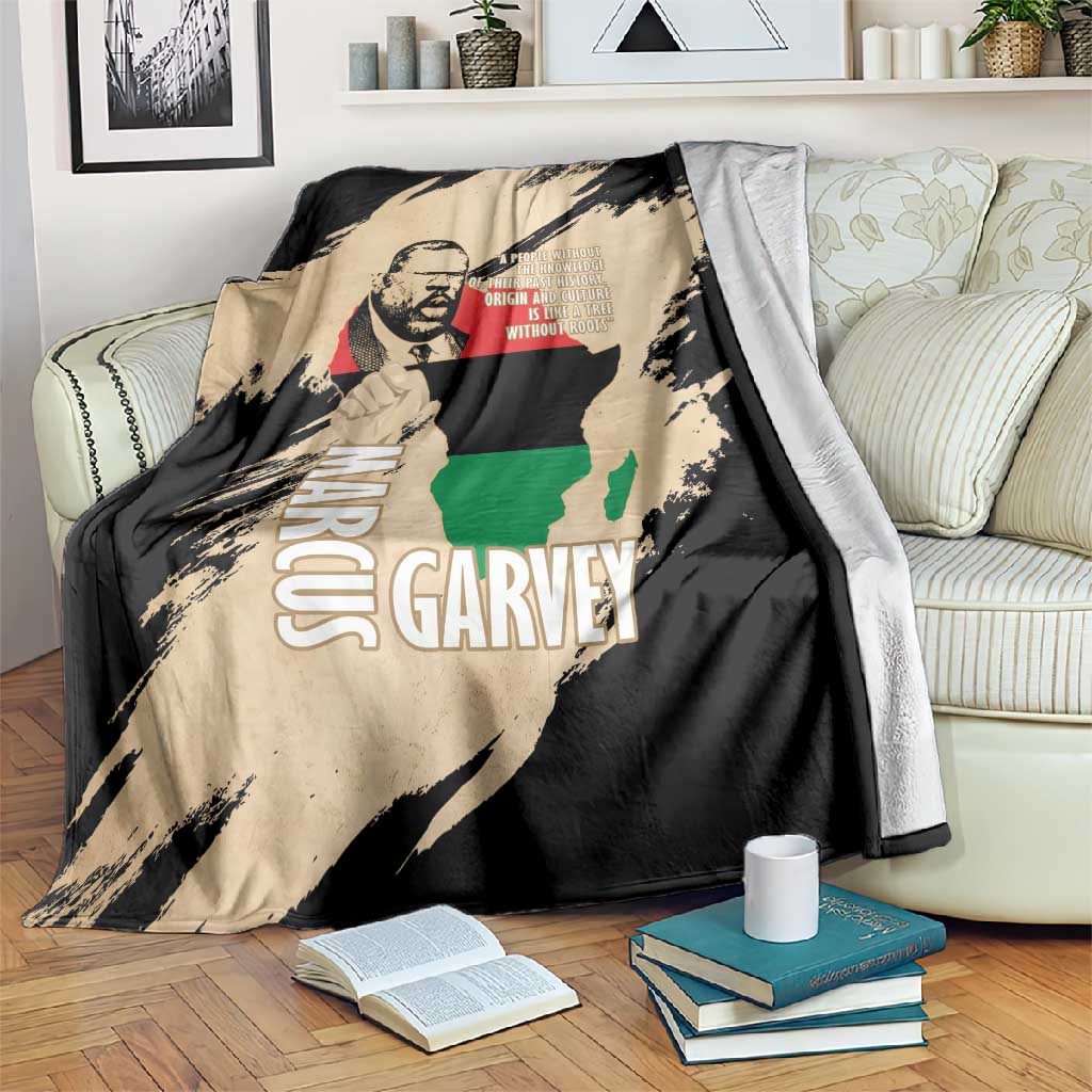Marcus Garvey Day Blanket UNIA Flag Mix African Map LT14