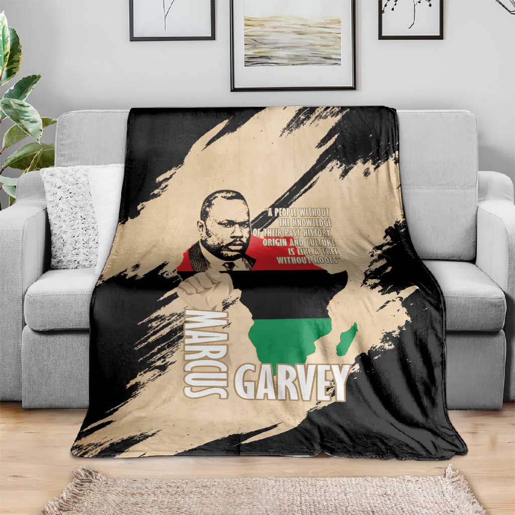 Marcus Garvey Day Blanket UNIA Flag Mix African Map LT14