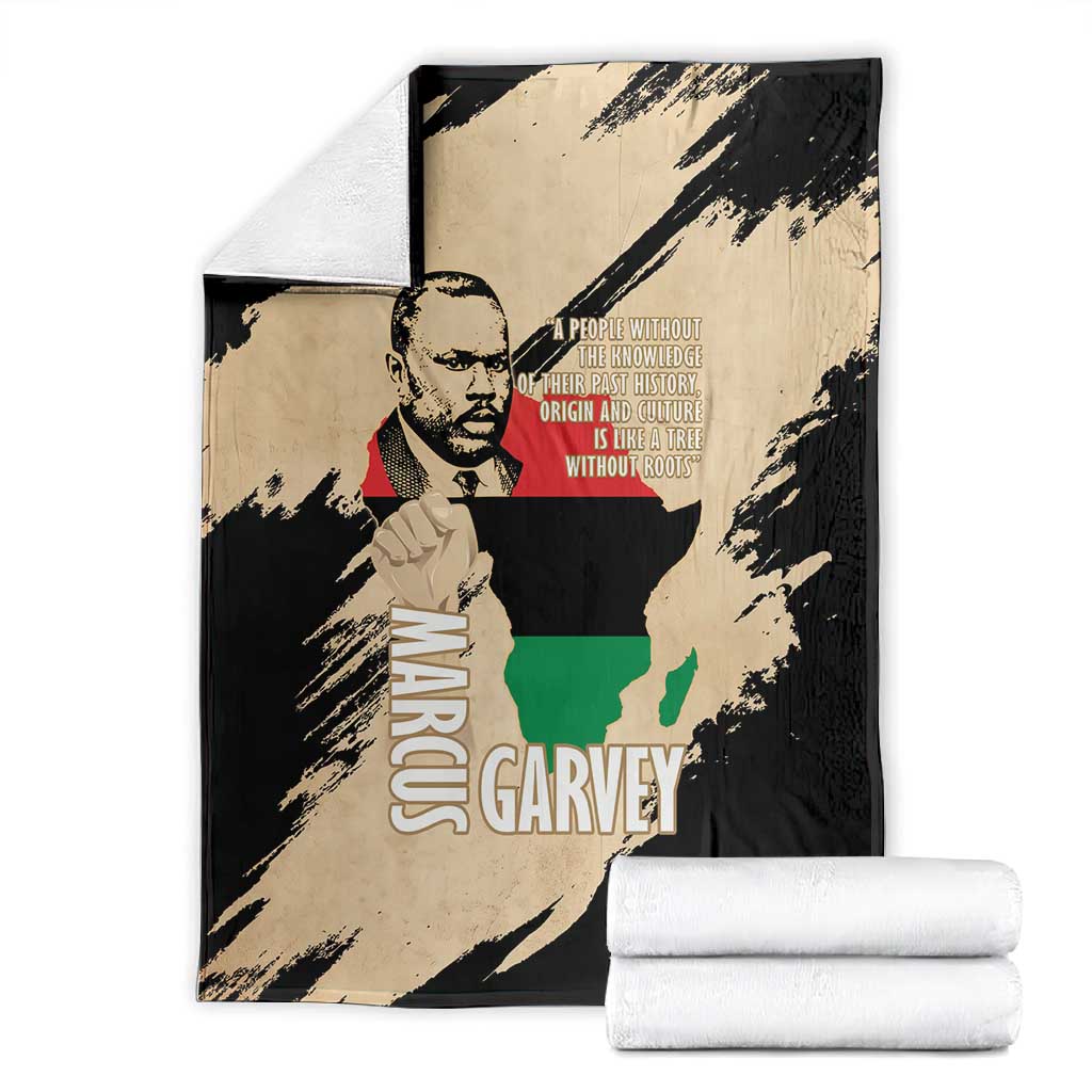 Marcus Garvey Day Blanket UNIA Flag Mix African Map LT14