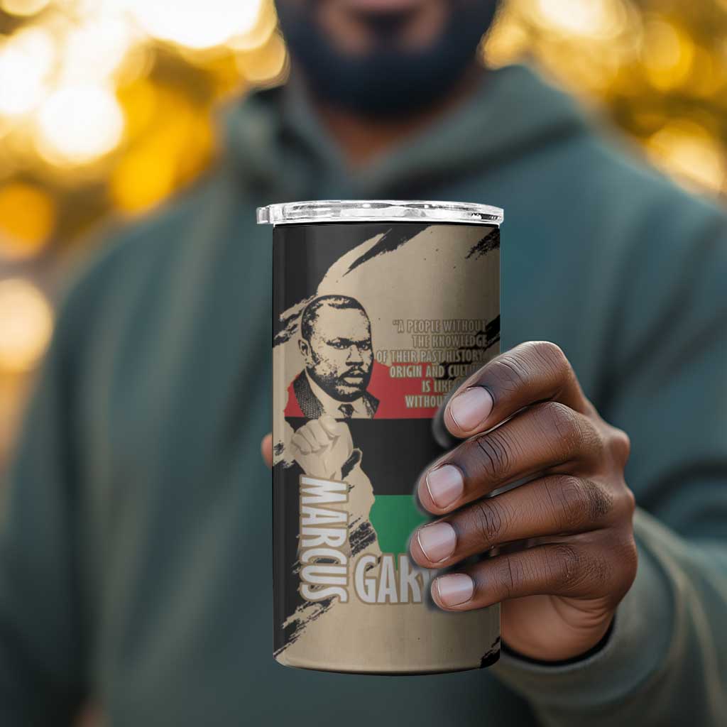 Marcus Garvey Day 4 in 1 Can Cooler Tumbler UNIA Flag Mix African Map LT14