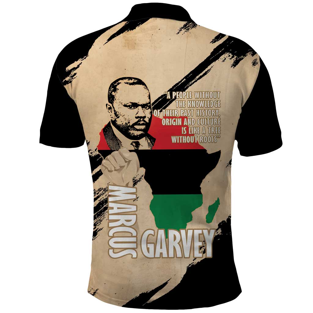 Marcus Garvey Day Polo Shirt UNIA Flag Mix African Map LT14