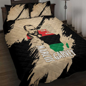 Marcus Garvey Day Quilt Bed Set UNIA Flag Mix African Map LT14