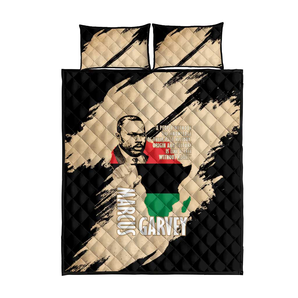 Marcus Garvey Day Quilt Bed Set UNIA Flag Mix African Map LT14