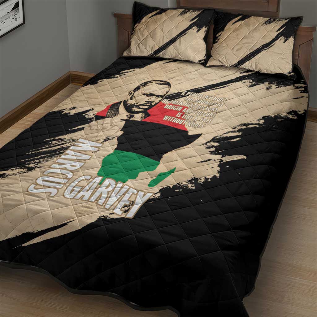 Marcus Garvey Day Quilt Bed Set UNIA Flag Mix African Map LT14