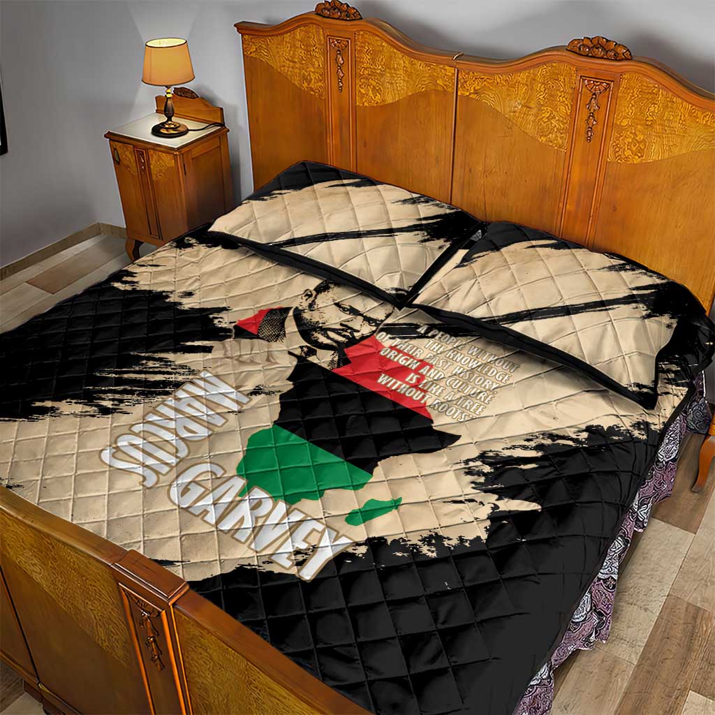 Marcus Garvey Day Quilt Bed Set UNIA Flag Mix African Map LT14