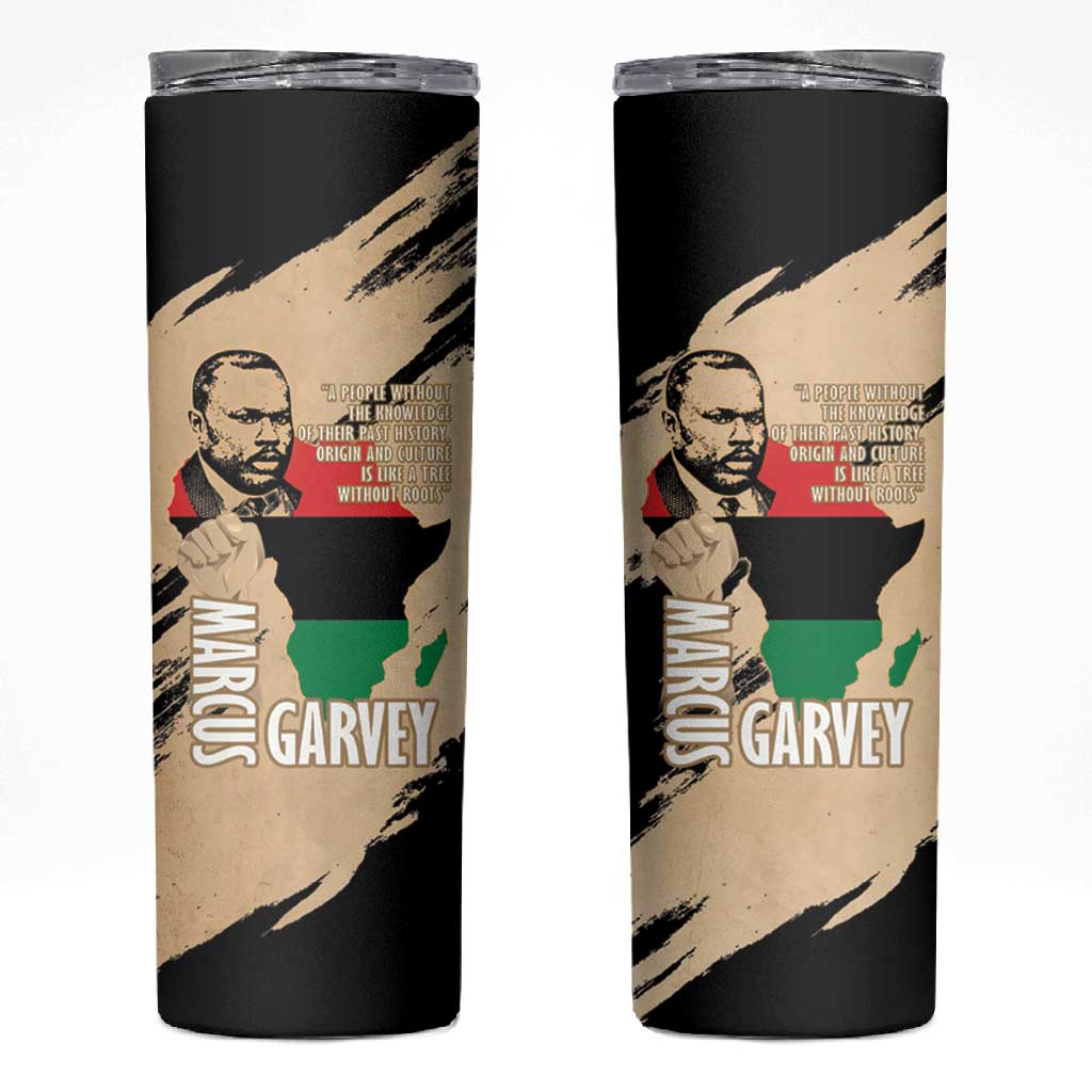 Marcus Garvey Day Skinny Tumbler UNIA Flag Mix African Map LT14