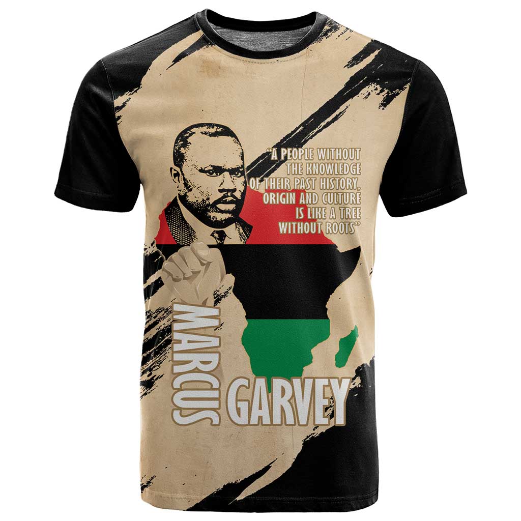 Marcus Garvey Day T shirt UNIA Flag Mix African Map LT14