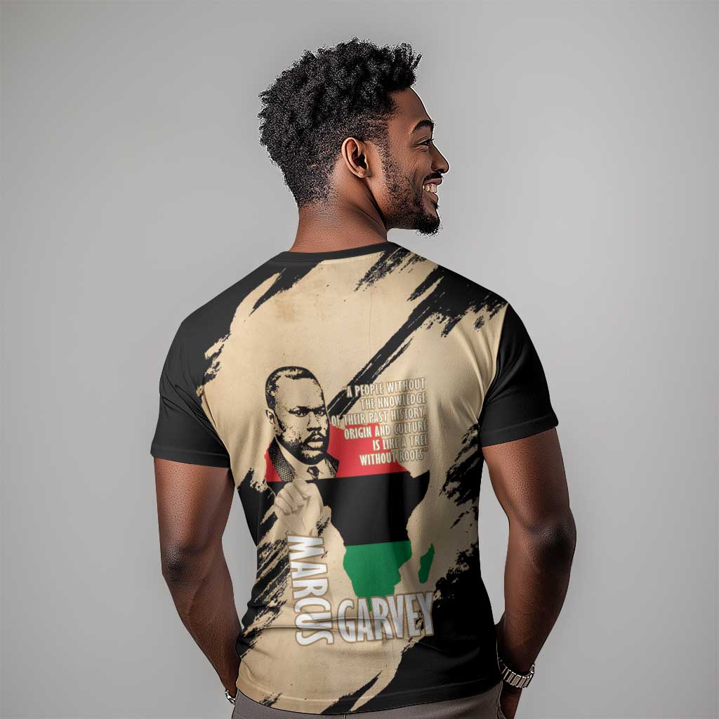 Marcus Garvey Day T shirt UNIA Flag Mix African Map LT14