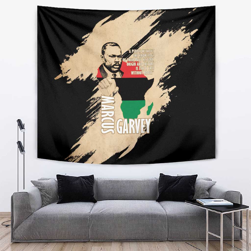 Marcus Garvey Day Tapestry UNIA Flag Mix African Map LT14
