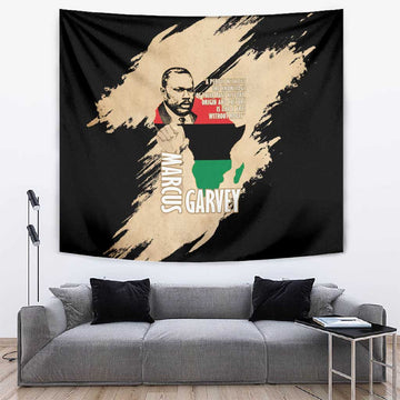 Marcus Garvey Day Tapestry UNIA Flag Mix African Map LT14
