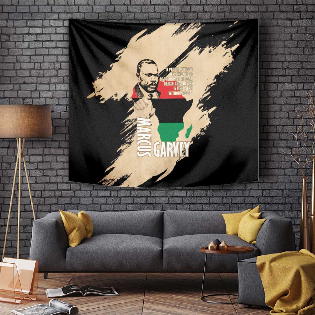 Marcus Garvey Day Tapestry UNIA Flag Mix African Map LT14