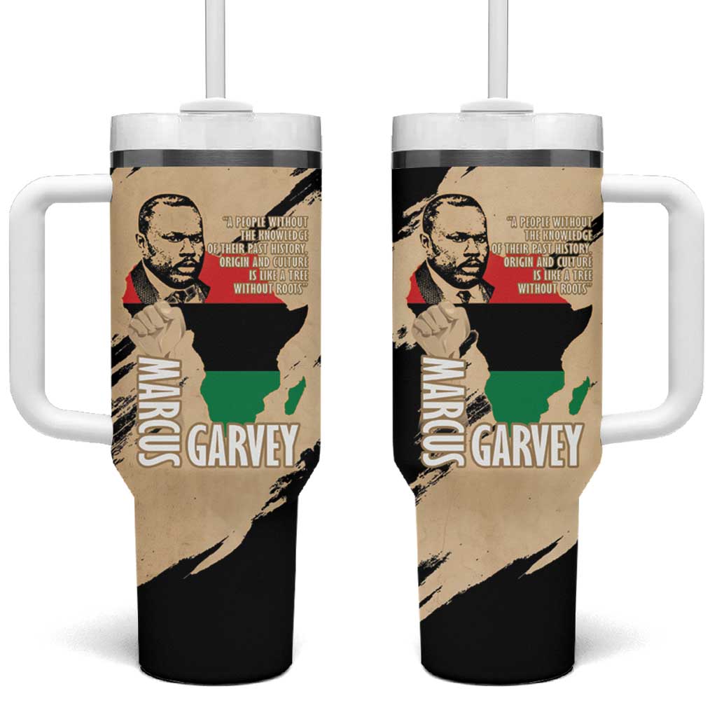 Marcus Garvey Day Tumbler With Handle UNIA Flag Mix African Map LT14