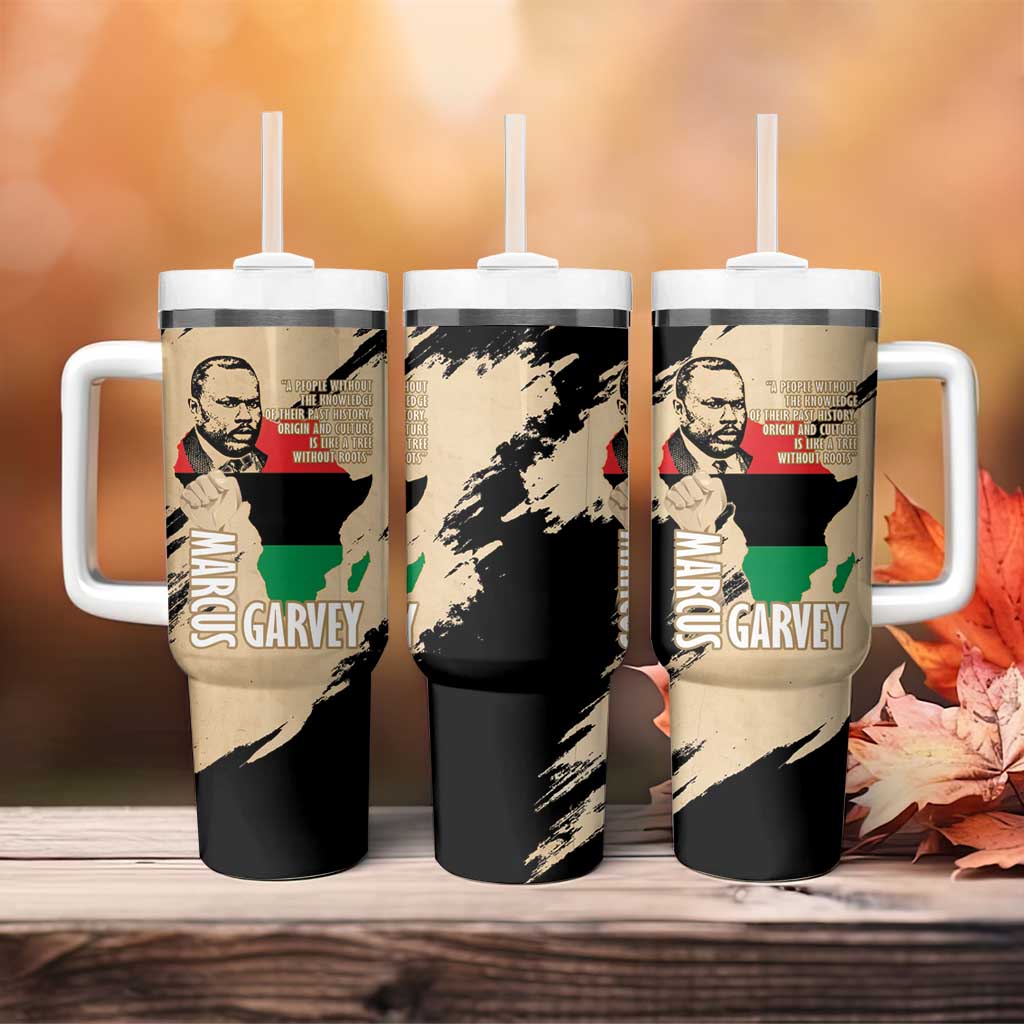 Marcus Garvey Day Tumbler With Handle UNIA Flag Mix African Map LT14