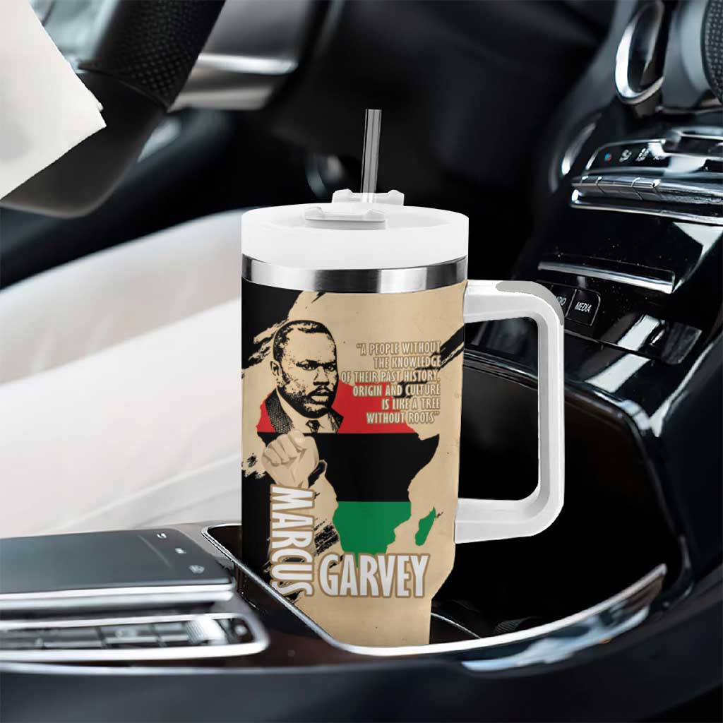 Marcus Garvey Day Tumbler With Handle UNIA Flag Mix African Map LT14