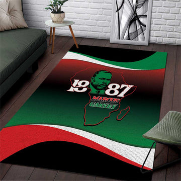 Marcus Garvey 1887 Area Rug African Map Curves Style LT14
