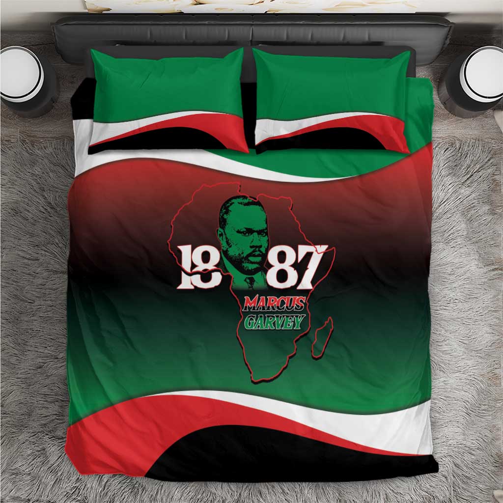 Marcus Garvey 1887 Bedding Set African Map Curves Style LT14