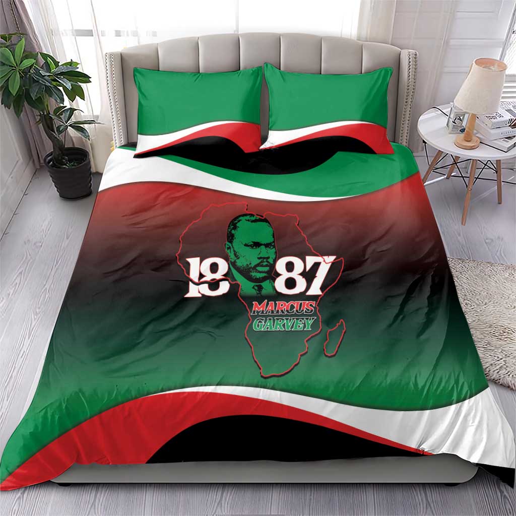 Marcus Garvey 1887 Bedding Set African Map Curves Style LT14