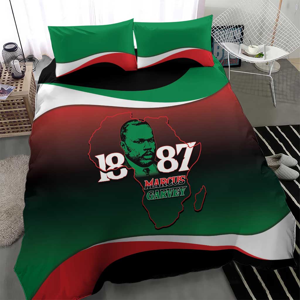 Marcus Garvey 1887 Bedding Set African Map Curves Style LT14