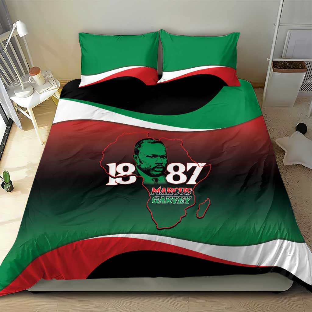 Marcus Garvey 1887 Bedding Set African Map Curves Style LT14