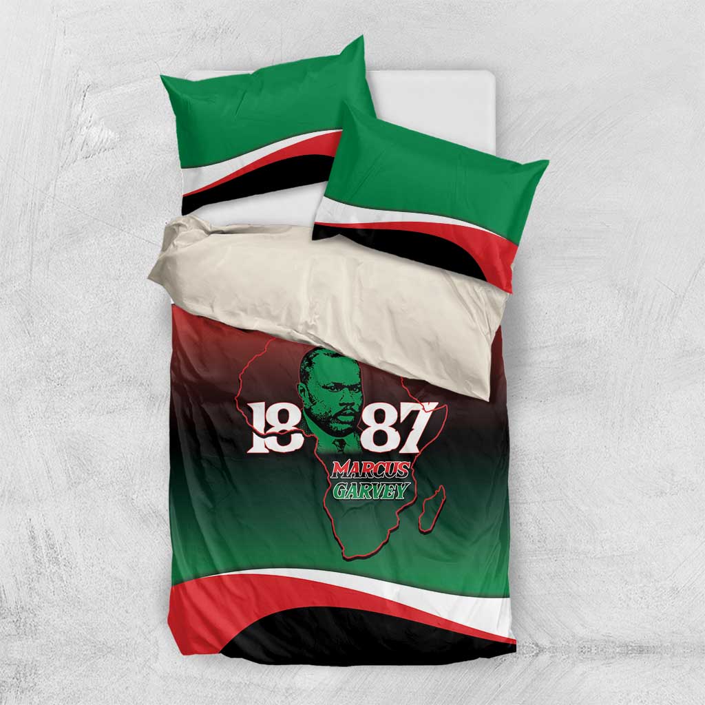 Marcus Garvey 1887 Bedding Set African Map Curves Style LT14