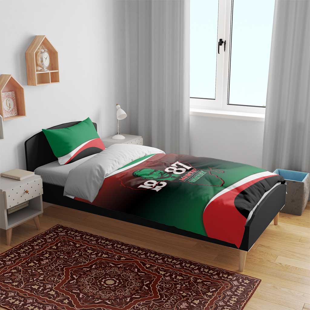 Marcus Garvey 1887 Bedding Set African Map Curves Style LT14